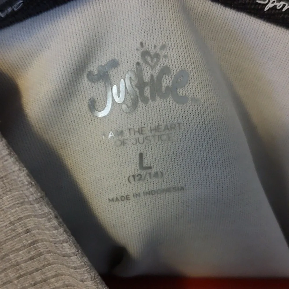 JUSTICE Girl Gray Hoodie With Logo